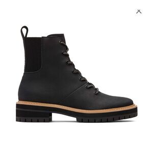 TOMS Women's Frankie Lace-up Lug Sole Combat Booties